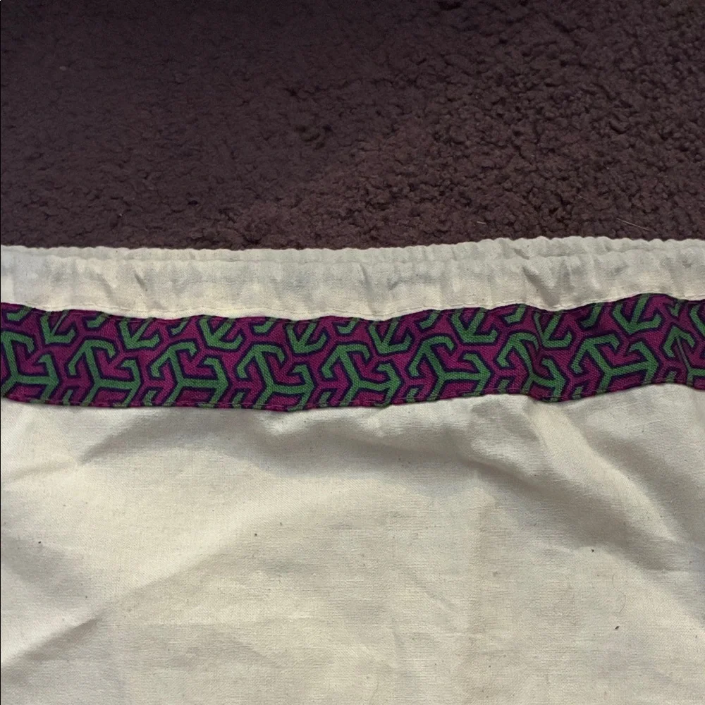 Tory Burch Drawstring Cotton Dust Bag w Gold tone Logo Charm NEW - Picture 2 of 3